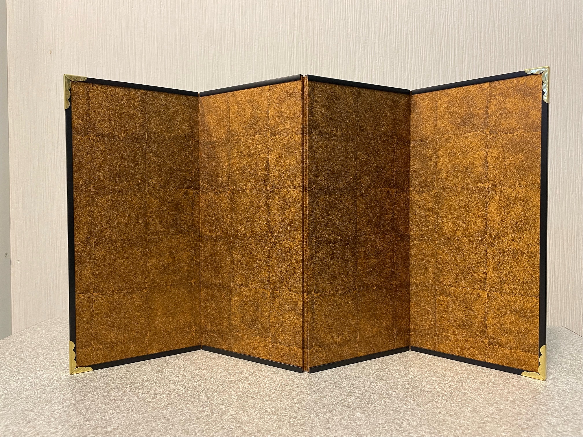 屏風7-2　金属小箔４曲（高さ15cm）